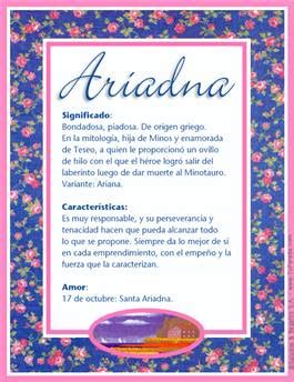 significado de ariadne en la biblia|Ariadna: Significado del nombre, Etimología y Origen